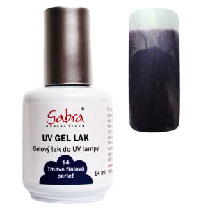 CEDRO  sole GABRA UV gel lak - Tmavá fialová perleť