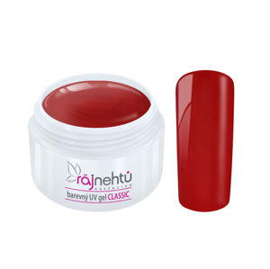 Ráj nehtů Barevný UV gel CLASSIC - Red 5ml