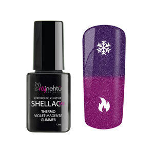 Ráj nehtů UV gel lak Shellac Me Thermo 12ml - Violet-Magenta Glimmer