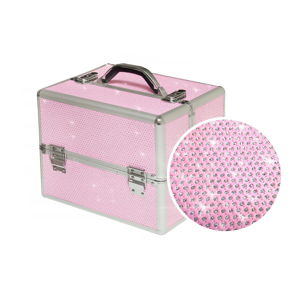 Ráj nehtů Kosmetický kufřík TRIO - glitter, růžový