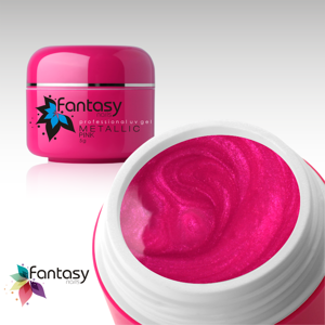 Ráj nehtů Fantasy line Barevný UV gel Fantasy Metallic 5g - Pink