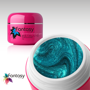 Ráj nehtů Fantasy line Barevný UV gel Fantasy Metallic 5g - Turquoise