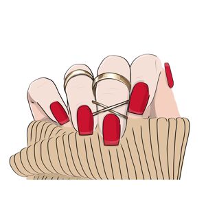 Quick Nails gelové nálepky - Glassy Iconic Rouge
