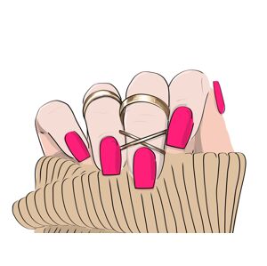Quick Nails gelové nálepky - Neon Pixie Pink