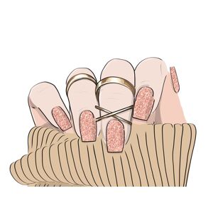 Quick Nails gelové nálepky - Rosé Revolution