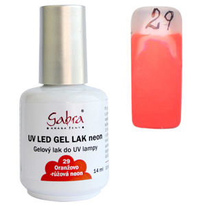 CEDRO  sole GABRA UV gel lak - Oranžovo-růžová neon