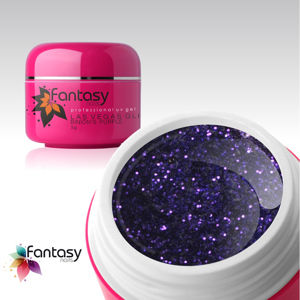 Ráj nehtů Fantasy line Barevný UV gel Fantasy Glitter 5g - Binion´s Purple
