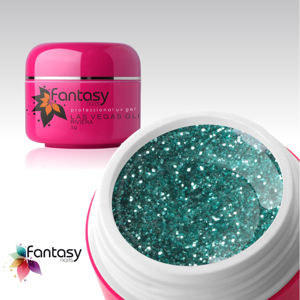 Ráj nehtů Fantasy line Barevný UV gel Fantasy Glitter 5g - Riviera