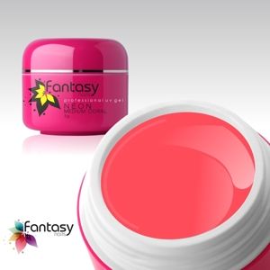 Ráj nehtů Fantasy line Barevný UV gel Fantasy Neon 5g - Medium Coral