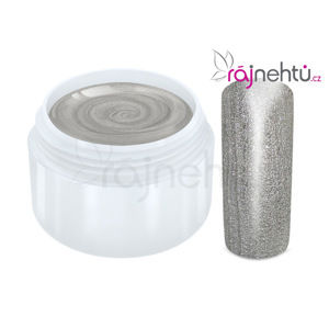 Ráj nehtů Barevný UV gel METALLIC - Silver 5ml