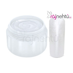 Ráj nehtů Barevný UV gel METALLIC - White 5 ml