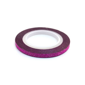 Zdobící páska 3mm - glitter růžová