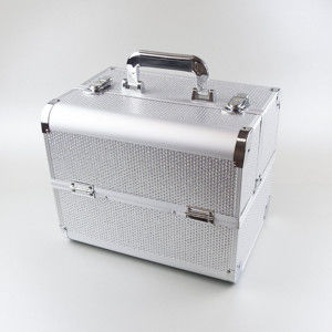 Kosmetický kufřík SENSE - glitter, stříbrný