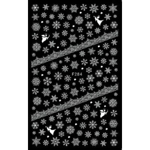 Samolepky Vánoce XL - sněhové vločky F284